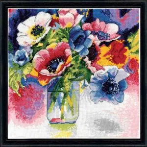 Design Works: Counted Cross Stitch - Watercolour Anemones