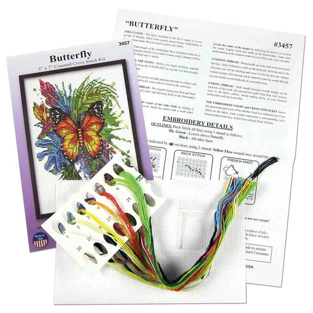 Design Works: Counted Cross Stitch - Butterfly - Image 2