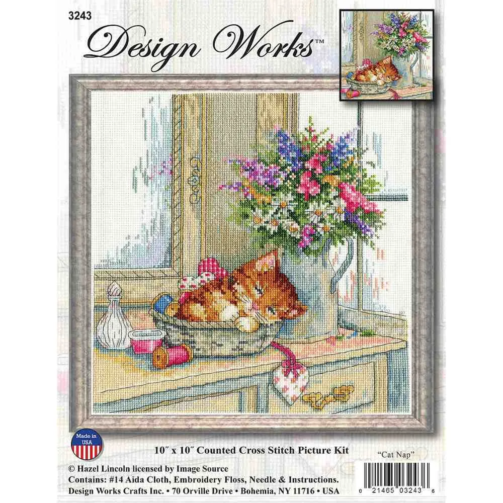 Design Works: Counted Cross Stitch - Cat Nap - Image 2