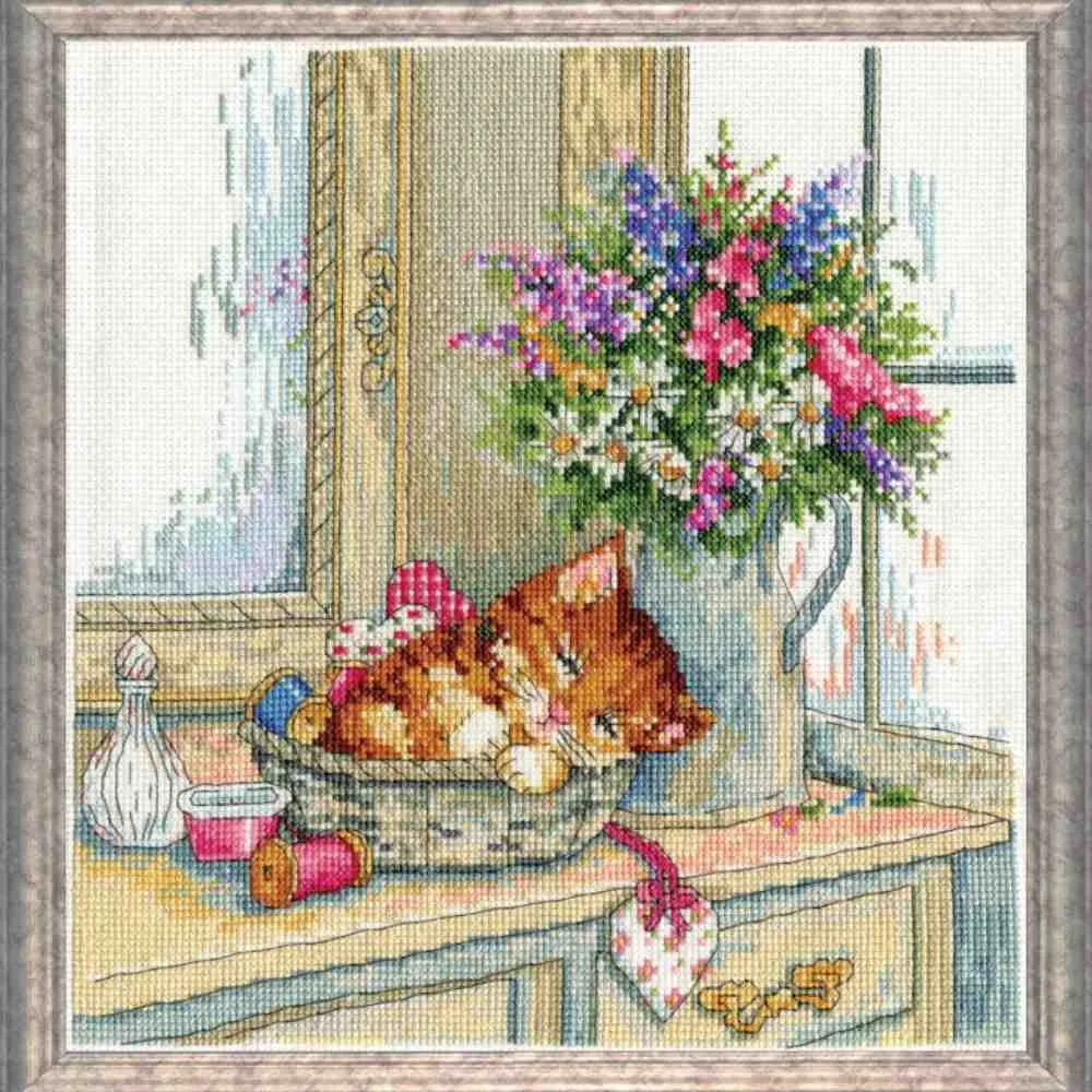 Design Works: Counted Cross Stitch - Cat Nap
