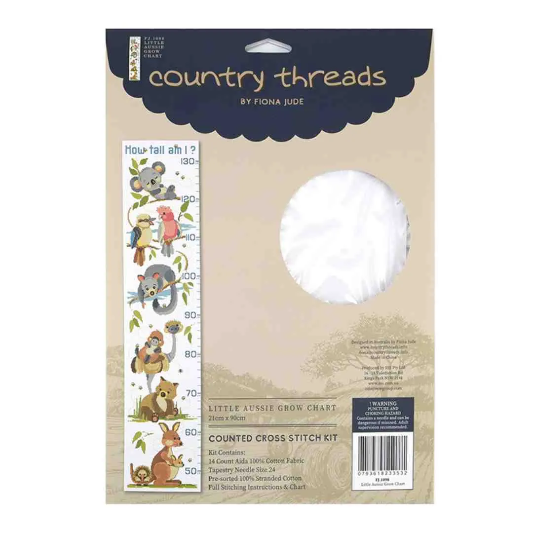 Country Threads: Counted Cross Stitch - Little Aussie Grow Chart - Image 3