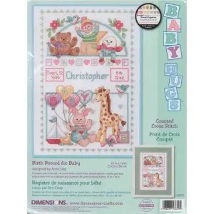 Dimensions: Cross Stitch Kit - Birth Record for Baby