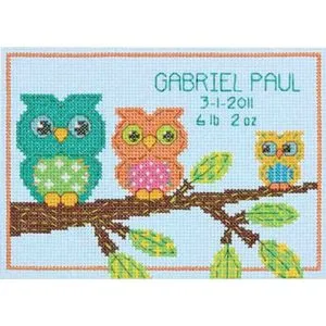 Dimensions: Cross Stitch Kit - Owl Birth Record