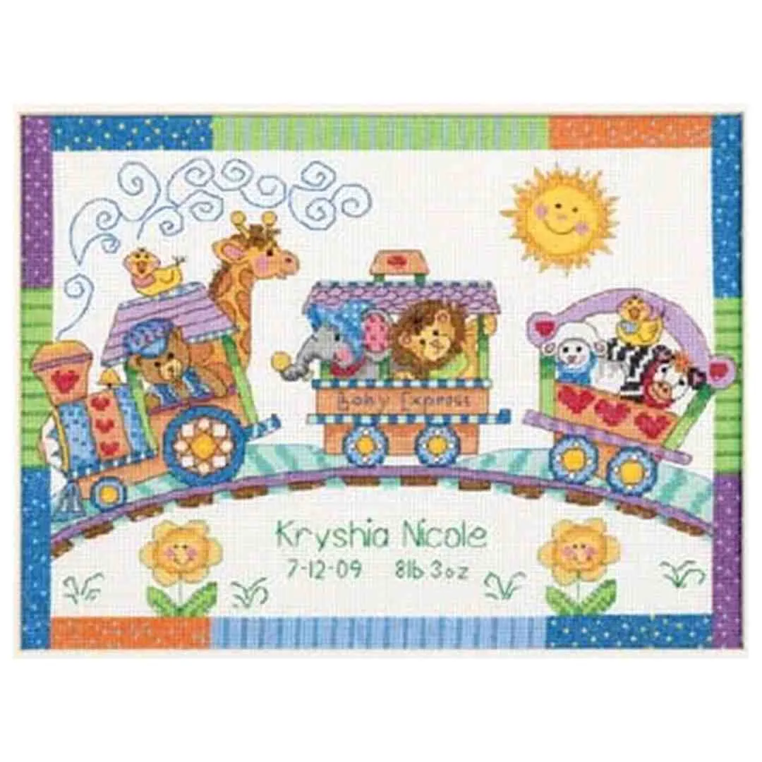Dimensions: Cross Stitch Kit - Baby Express Birth Record - Image 3