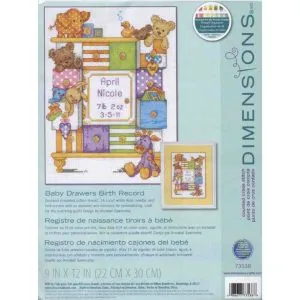 Dimensions: Cross Stitch Kit - Baby Drawers Birth Record