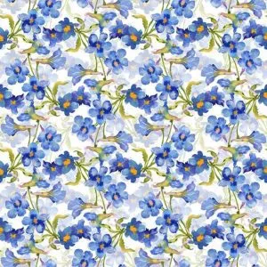 In the Beginning: Decoupage - Blue Flowers