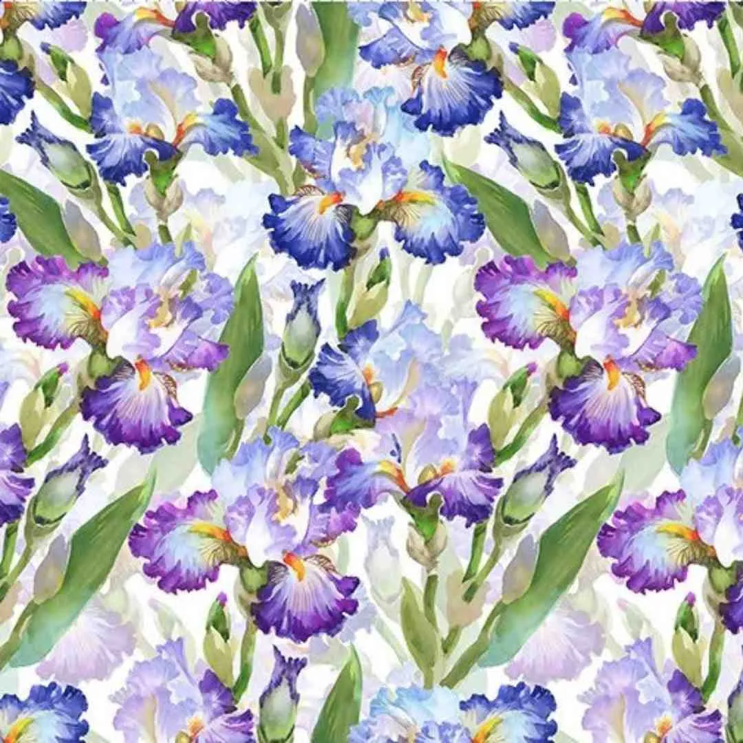 In the Beginning: Decoupage - Purple Iris