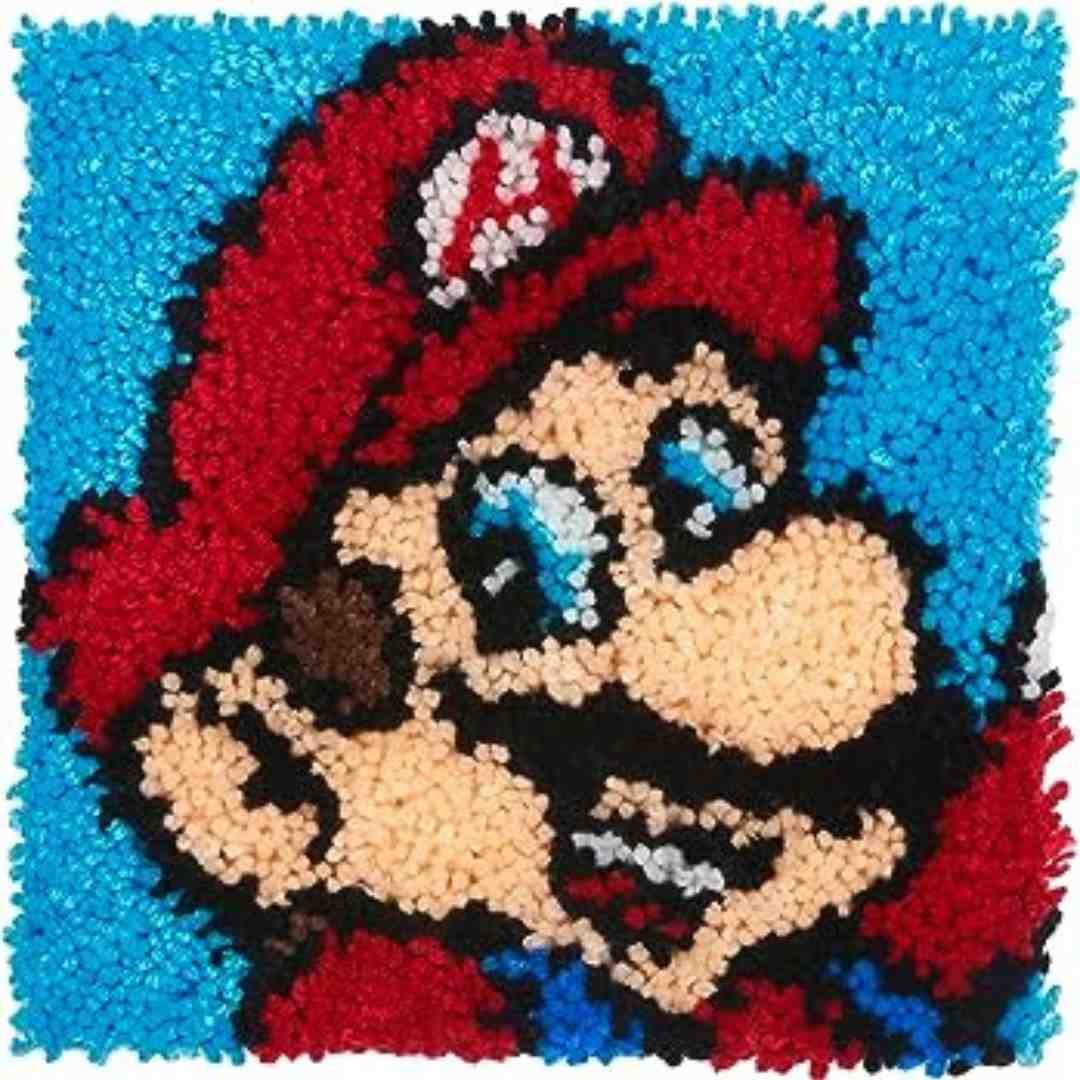 Dimensions: Latch Hook Kit - Super Mario