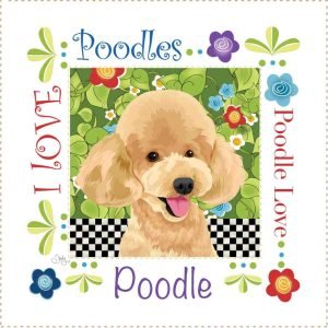 Jody Houghton Designs: Square Fabric Art Panels - Poodles