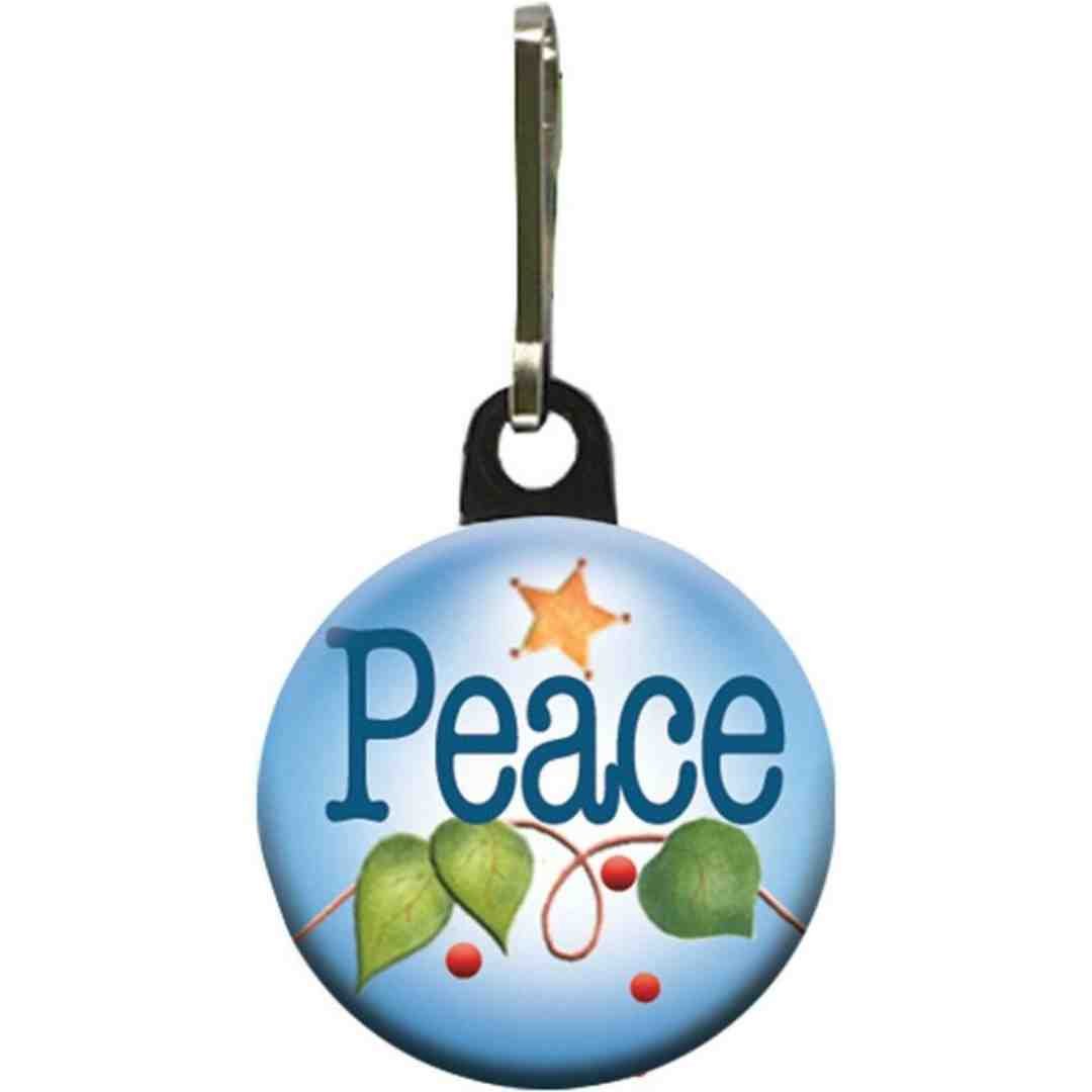 Jody Houghton Designs: Zipper Charm - Snowman/Peace - Image 2
