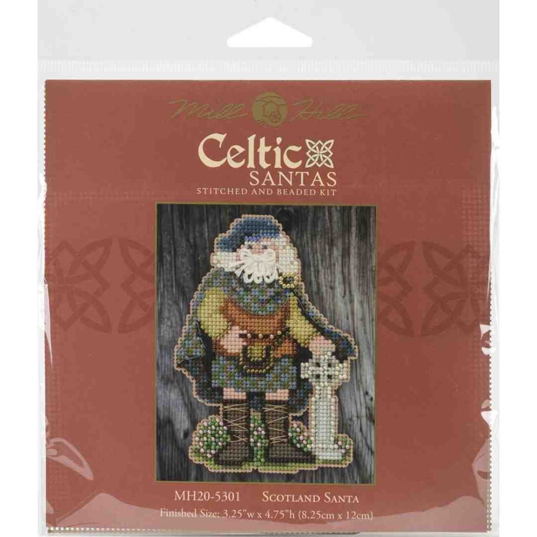 Mill Hill: Counted Cross Stitch - Celtic Santas, Scotland Santa - Image 2