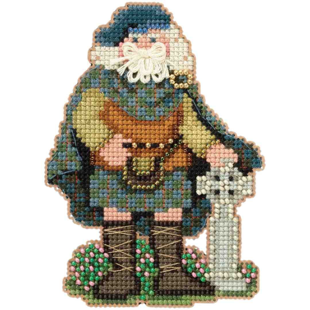 Mill Hill: Counted Cross Stitch - Celtic Santas, Scotland Santa
