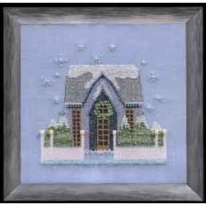 Nora Corbett: Counted Cross Stitch - Little Snowy Gray Cottage