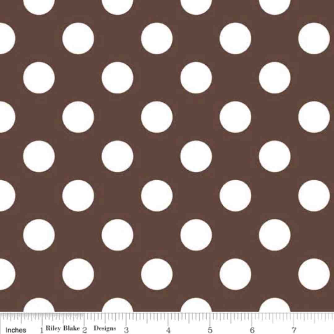 Riley Blake Designs: Medium Dot - Brown - Image 2