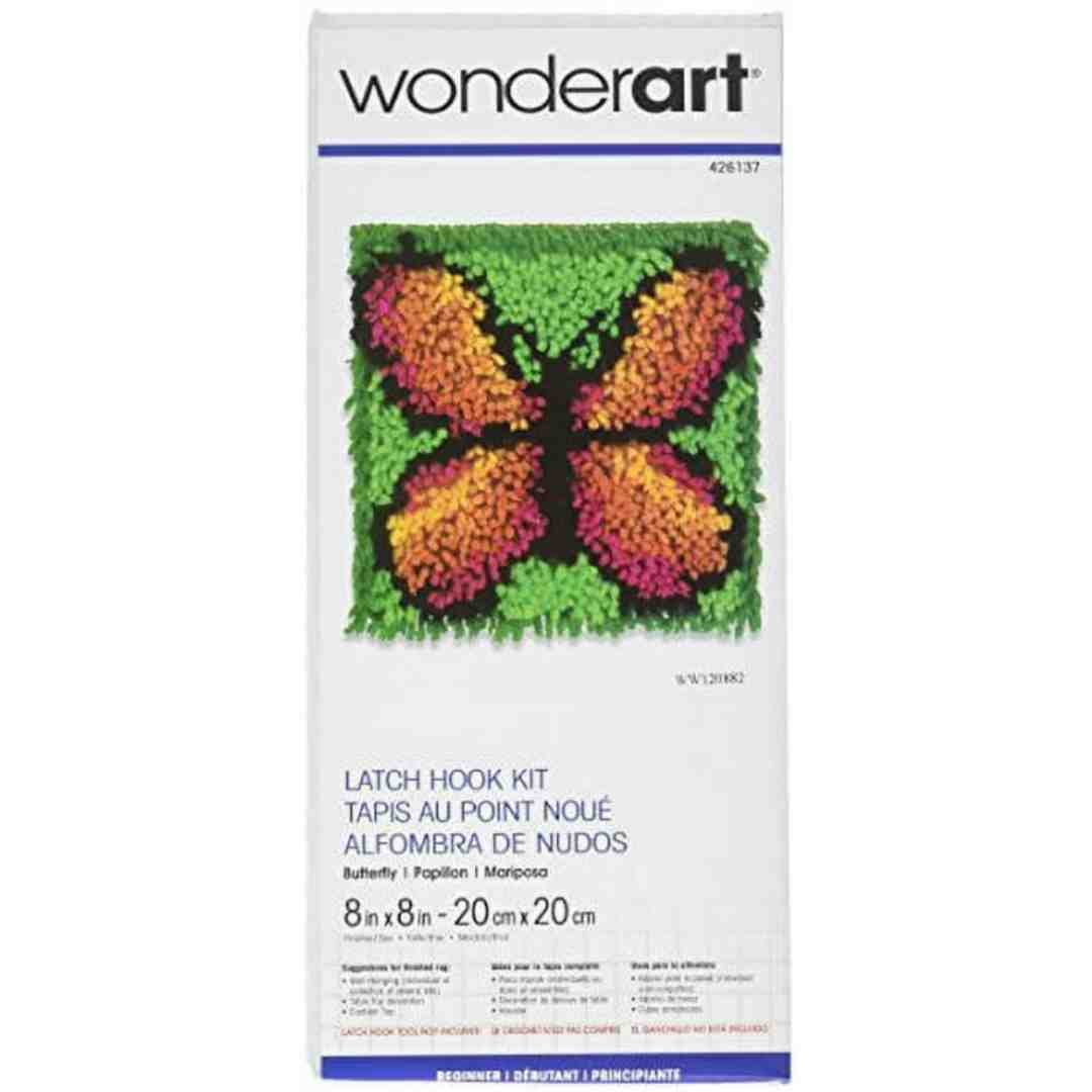 Wonderart: Latch Hook Kit - Butterfly (Green Background) - Image 2