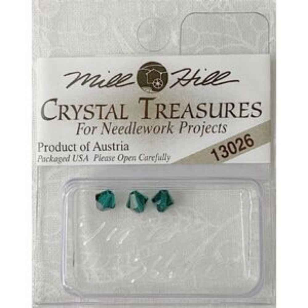 Mill Hill Beads: Crystal Treasure - 13026 Rondele Emerald