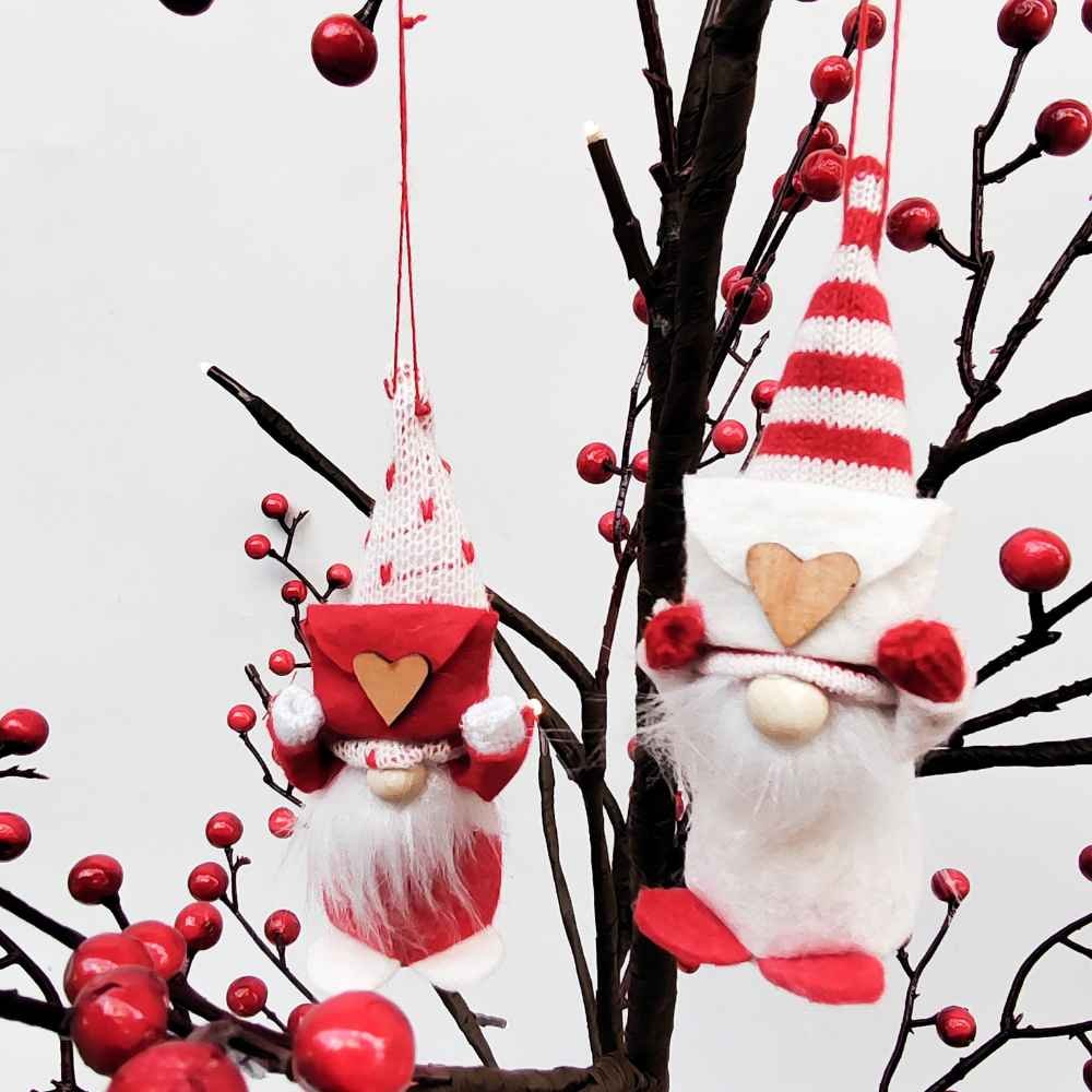 Special Delivery Tomte Santa's Hanging Decoration - Red / White - Image 2