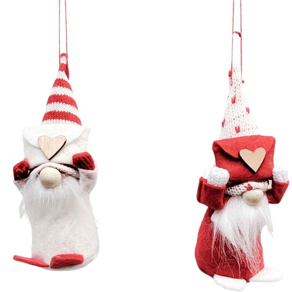 Special Delivery Tomte Santa's Hanging Decoration - Red / White