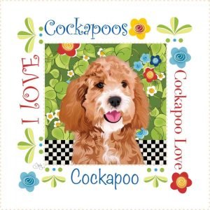 Jody Houghton Designs: Square Fabric Art Panels - Cockapoo