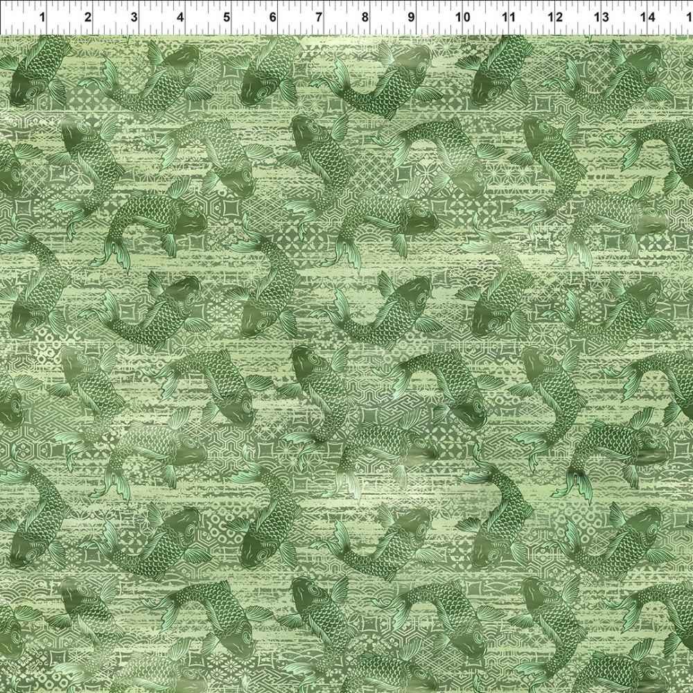 In the Beginning: Oriental Gardens - Green Koi 5OG03 - Image 2