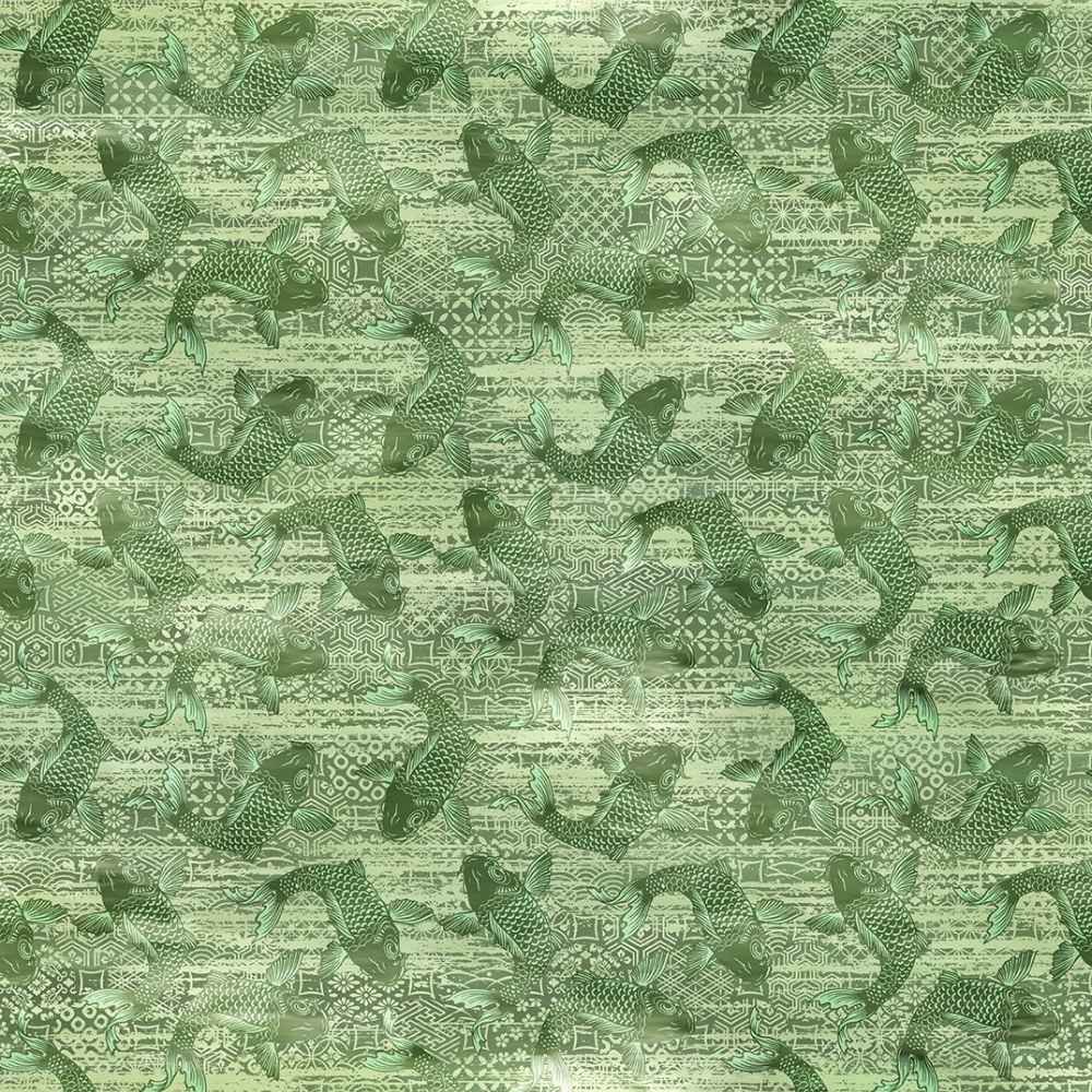 In the Beginning: Oriental Gardens - Green Koi 5OG03
