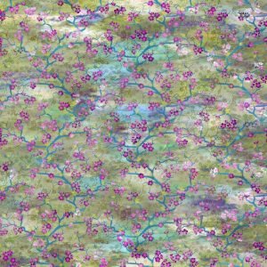 In the Beginning: Oriental Gardens - Magenta Cherry Blossoms 6OG-3