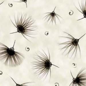 QT Fabrics: Floral Allure - Tossed Fan Floral, Alabaster