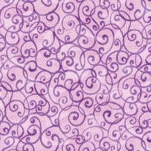 QT Fabrics: Floral Allure - Scroll, Light Lilac