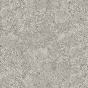 QT Fabrics: Floral Allure - Dot Ego, Alabaster/Black