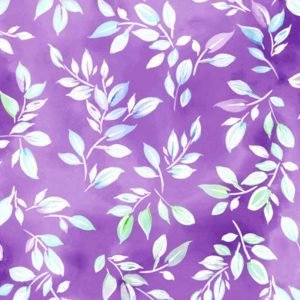 QT Fabrics: Mimosa - Leaf, Lilac