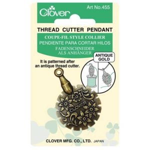 Clover: Thread Cutter Pendant (Antique Gold)