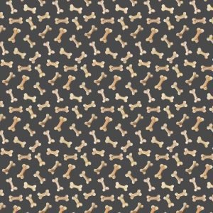 Clothworks: Best Friend - Bones Black, Y4285-3