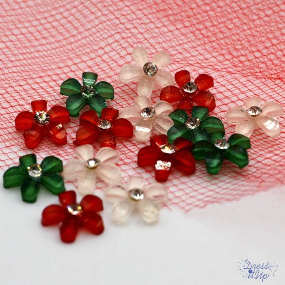 Dress it Up Buttons: Holiday Collection - Festive Flowers - Image 2