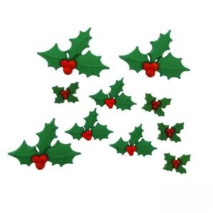 Dress it Up Buttons: Holiday Collection - Holly Jolly Christmas