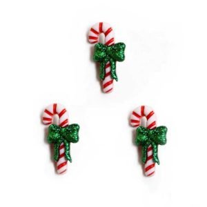 Dress it Up Buttons: Holiday Collection - Left Candy Cane