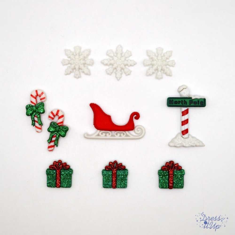 Dress it Up Buttons: Holiday Collection - North Pole - Image 2
