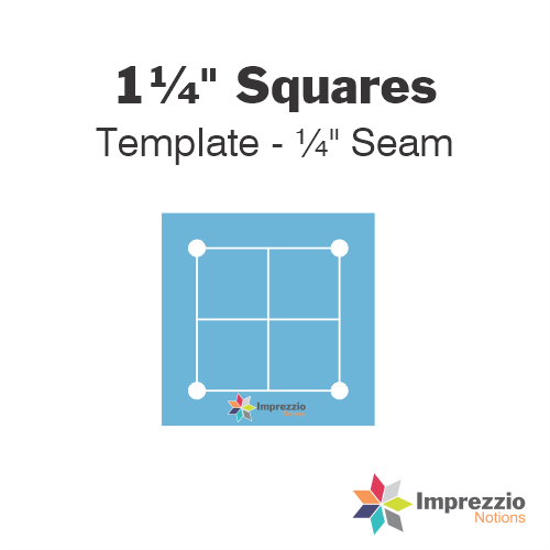 Imprezzio Notions: 1¼" Square Template - iSPy Template ¼" Seam