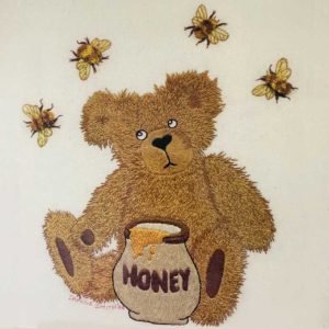 Roseworks Embroidery Design: Honey Bear