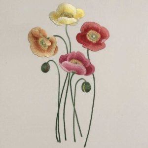 Roseworks Embroidery Design: Poppies
