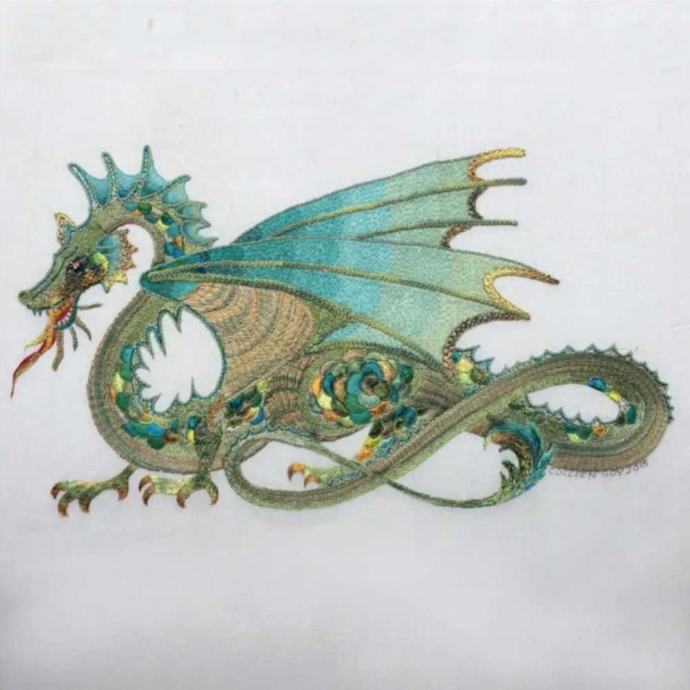 Roseworks Embroidery Design: The Jade Dragon