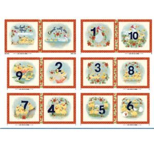 Fabric Book Panel: Darling Ducklings - Count With Me