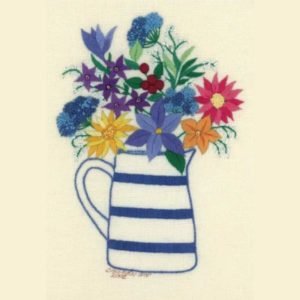 Roseworks Embroidery Design: Little Jug of Flowers