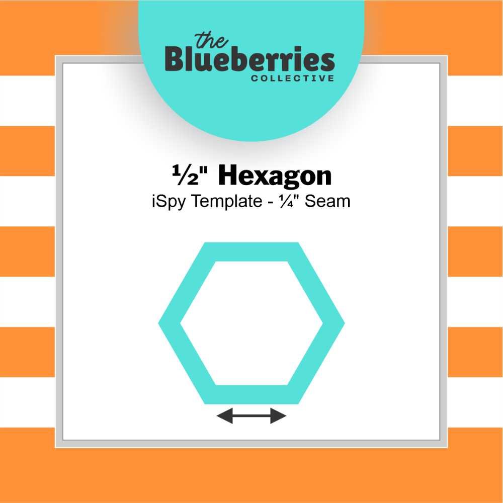 Blueberries Collective: Hexagon ½" - Template - Image 3