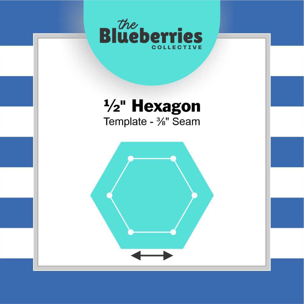 Blueberries Collective: Hexagon ½" - Template - Image 4