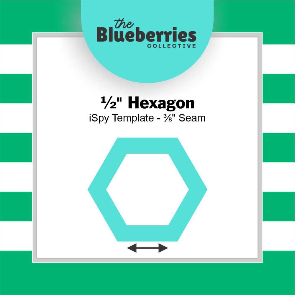 Blueberries Collective: Hexagon ½" - Template - Image 2