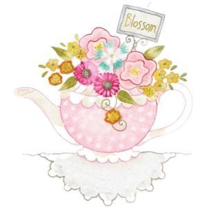 Crab.apple Hill Studio: Stitcheries - Blossom Teapot