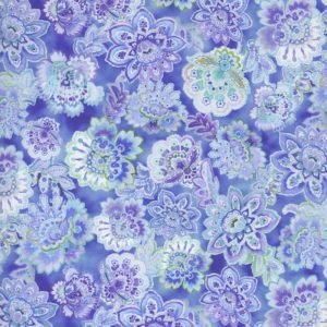 In the Beginning: Daydreams - Blue Small Floral 3DD-2