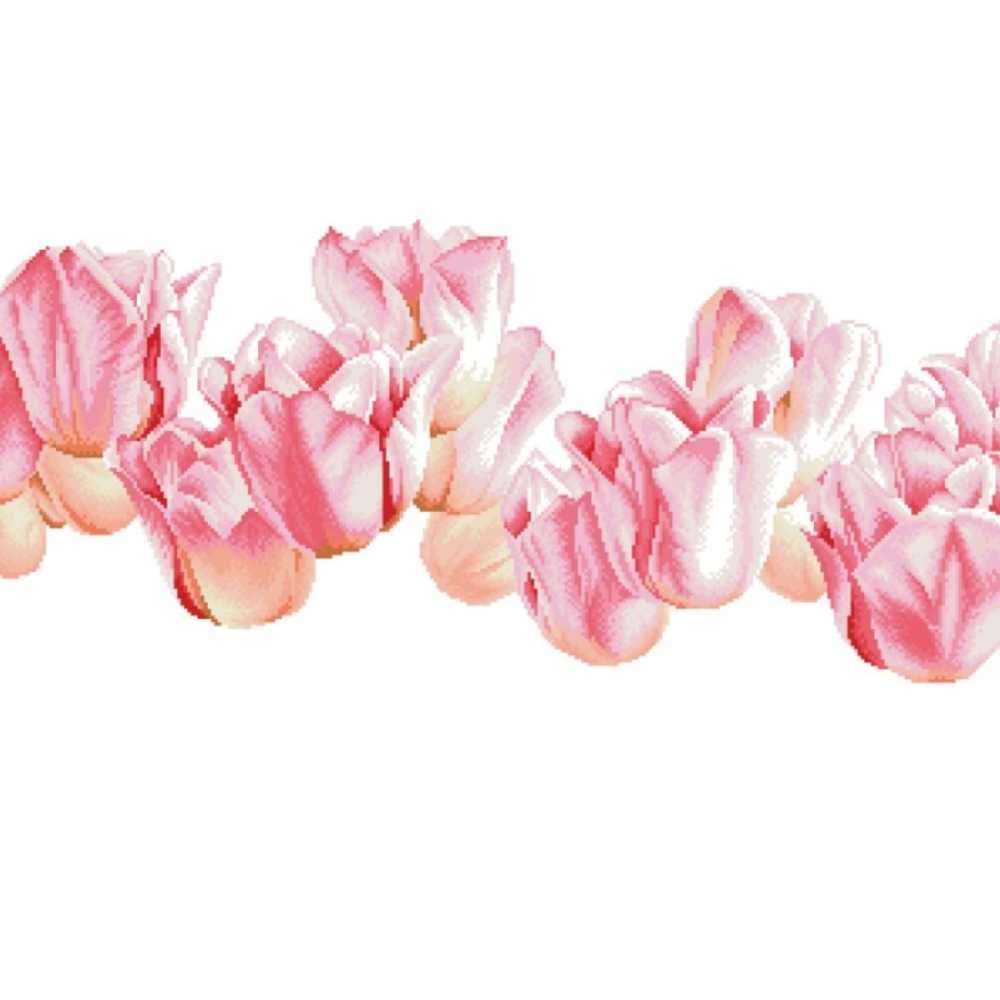 NeedleArt: No-Count Cross Stitch - Pink Tulips - Image 2