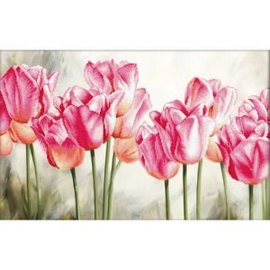 NeedleArt: No-Count Cross Stitch - Pink Tulips