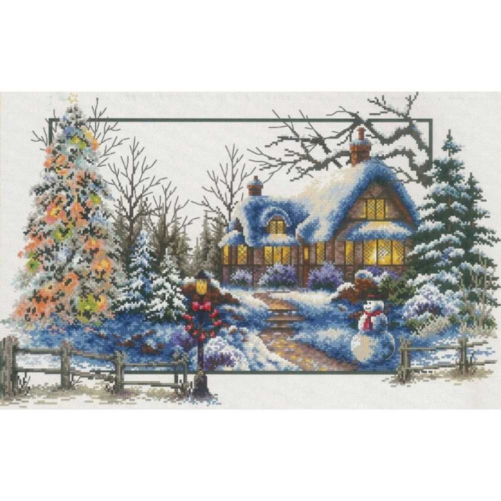 NeedleArt: No-Count Cross Stitch - Winter Cottage